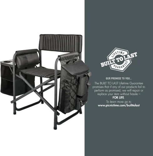 Miniatura 9 de Picnic Time Fusion – Silla plegable, Gris/Negro Gris Oscuro con Acentos Negros