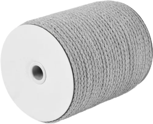 Miniatura 34 de CAQUBO Cuerda de Macramé de Algodón Trenzado de 4 mm, 157 Metros, Color Blanco, Hilo de Macramé para Manualidades, Cuerda de Macramé Suave, Cordón