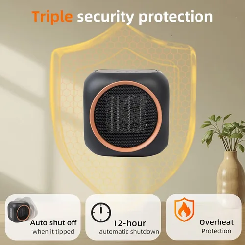 Miniatura 7 de Calentador de Espacio con Calentador de Tazas, Calentadores de Espacio Eléctricos para Uso en Interiores con Termostato, Calentador de Velas Ideal