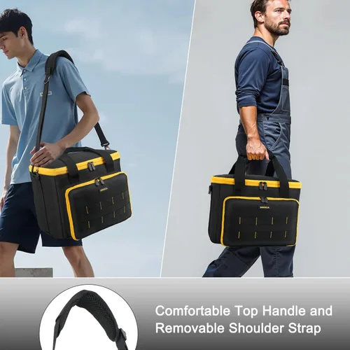 Miniatura 6 de Bolsa de herramientas compatible con sierra circular DEWALT 20V MAX DCS391B/DCS565B, Milwaukee M18 2630-20, estuche de almacenamiento de Amarillo