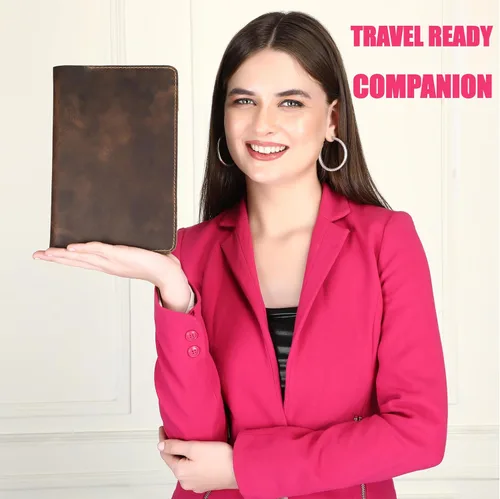 Miniatura 5 de Funda de diario de cuero A5, funda de diario recargable para Moleskine grande, funda de cuaderno de cuero hecha a mano, funda de diario A5