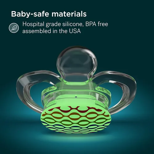Miniatura 8 de Smilo Chupete para bebé, paquete de 2 chupetes delgados para bebés con caja de esterilización, etapa 3 para bebés de 9 meses en adelante, chupetes