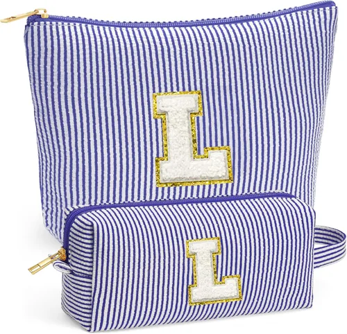 Miniatura 46 de Set de Bolsos de Maquillaje de Viaje - Bolso Inicial de Aseo de Viaje, Bolso de Cosméticos Portátil Bolso de Maquillaje de Viaje con Artículos Azul
