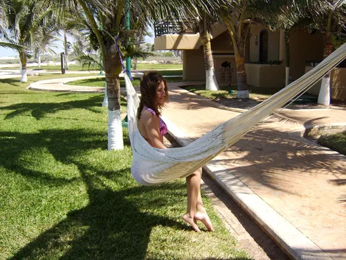 Miniatura 12 de HAMMOCKS RADA. - Cuerda de algodón más gruesa - Estilo maya (azul oscuro)