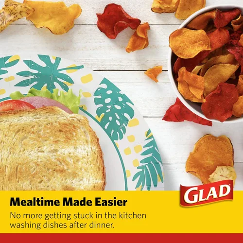 Miniatura 5 de Glad - Platos de papel desechables cuadrados para todas las ocasiones