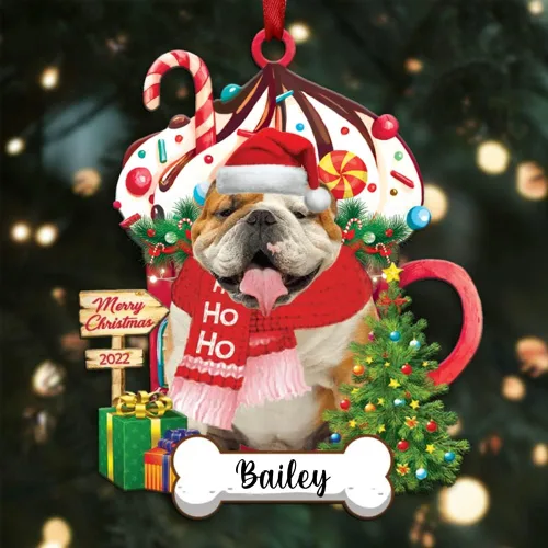 Miniatura 10 de Amantes de los perros de Navidad – Navidad de perros disponibles para muchos perros Shi Tzu – Adorno con forma personalizada, adorno de Navidad