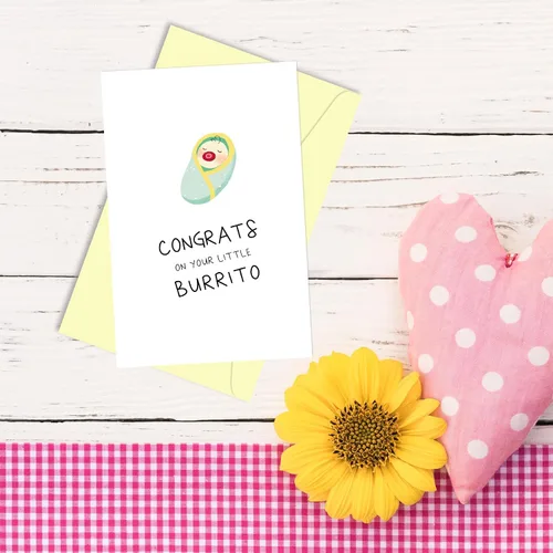 Miniatura 3 de Divertidas felicitaciones para nuevos padres, bonita tarjeta de recién nacido para mamá papá, linda tarjeta de baby shower