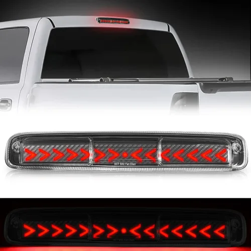 Miniatura 2 de Auto Dynasty Luz de Freno LED Cromada de Doble Fila para Tercera Posición de Montaje Alto Compatible con Silverado Sierra GMT800 99-07 Cromo