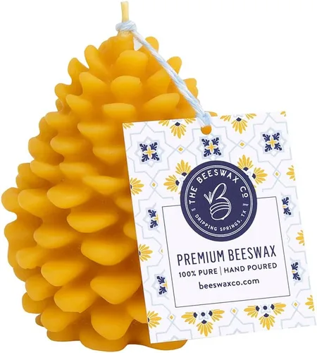 Miniatura 10 de The Beeswax Co Pillar - Vela de cera de abejas – Perfumada a miel natural – Larga duración y ecológica – Mecha de algodón – Quema lenta – Cera