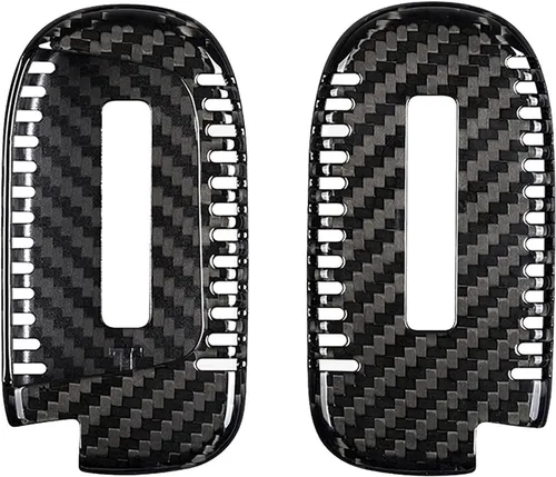 Miniatura 6 de Funda para llavero de fibra de carbono genuina para Jeep Compass Grand Cherokee SRT Renegade Trailhawk Smart Car Remote Key Fob Case para hombres