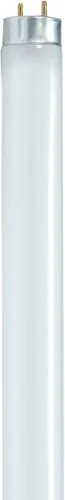 Satco Bombilla fluorescente T8 de 32 vatios de diámetro x 47.78 pulgadas de largo, blanco frío, lineal 3500 K, 1 paquete