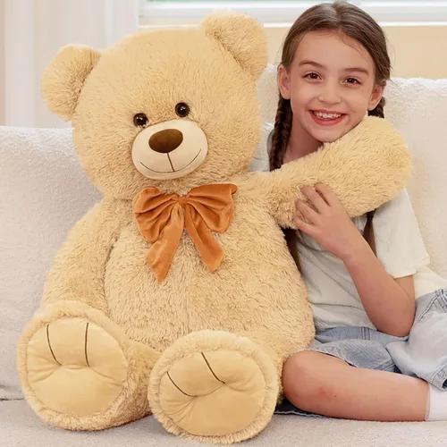 Miniatura 12 de Tezituo Oso de Peluche Gigante de 47 Pulgadas, Suave Animal de Peluche Grande Tamaño Real de 4 Pies, Juguete de Oso de Peluche, Regalo de San Azul