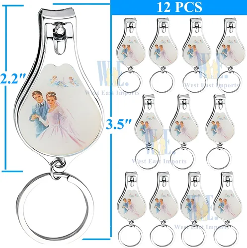 Miniatura 2 de 12 piezas de boda llavero favor Correo Clipper embotellador abridor Nuestro Boda