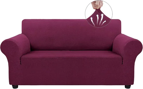 Miniatura 30 de Asnomy Fundas de sofá para sofá de 2 cojines, fundas elásticas para sofá biplaza, protector de mascotas, fundas de muebles para perros y gatos, tela