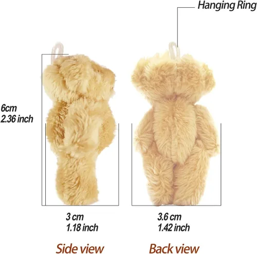 Miniatura 3 de 12 piezas de 2.4 in, mini oso de peluche conjunto de animales de peluche, caja de regalo de boda, juguete para cumpleaños, decoración de boda