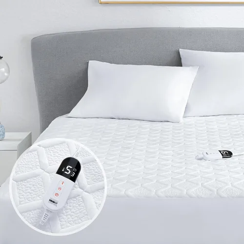 Miniatura 11 de Degrees of Comfort - Cubrecolchón térmico California King, calentador de cama eléctrico con dos controladores, 6 niveles de calefacción, apagado
