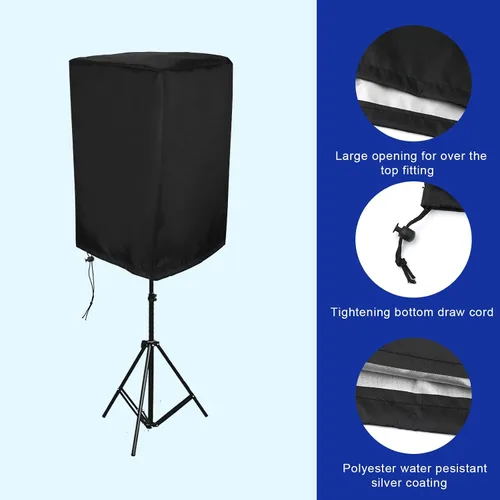 Miniatura 4 de Cubierta de altavoz para exteriores de 15 pulgadas, cubierta protectora de altavoz vertical, protector solar, bolsa de protección contra el polvo