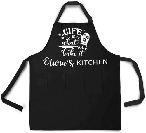 Miniatura 5 de Delantal de cocina con nombre personalizado para mujeres y hombres