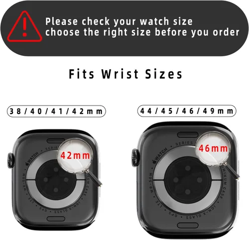 Miniatura 6 de Correa de reloj magnética de cuero compatible con Apple Watch Ultra 49 mm, 46 mm, 45 mm, 44 mm, 42 mm, 41 mm, 40 mm, 38 mm, correa de repuesto