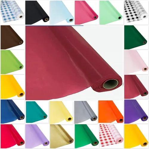 Miniatura 14 de DIY Craft - Rollo de plástico negro para mesa de banquete, 300 pies de largo (26 colores)