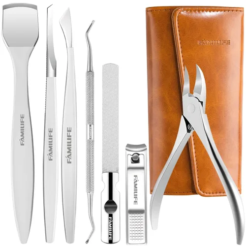 Miniatura 11 de FAMILIFE Lima y Levantador para Uñas Encarnadas, 2 piezas, Herramienta para Uñas Encarnadas de Doble Cara con Estuche de Almacenamiento, Corrector