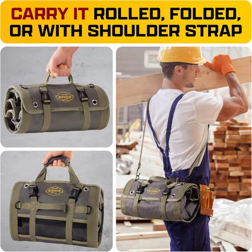 Miniatura 5 de The Ryker Bag PRO - Bolsa oficial organizadora de herramientas con 4 bolsas desmontables y organizador de llaves, para mecánico, motocicletas Bolsa