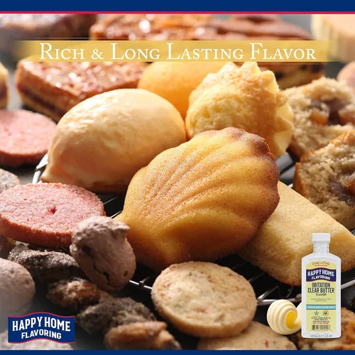 Miniatura 5 de Happy Home Sabor a mantequilla transparente de imitación, sin alcohol, certificado Kosher, 7 onzas.