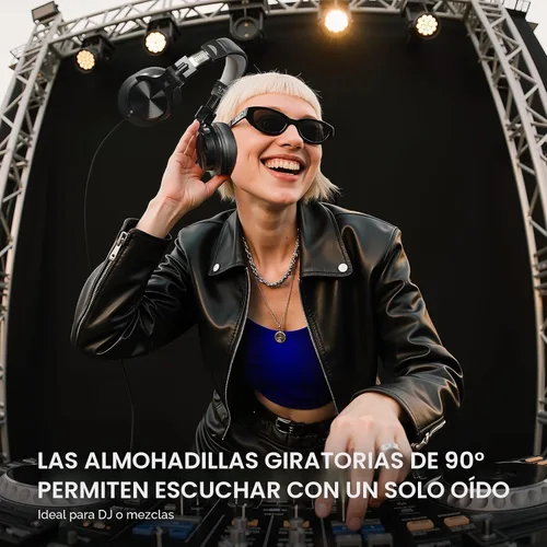 Miniatura 4 de OneOdio A71D - Auriculares con cable de diadema, auriculares de monitor de estudio, auriculares estéreo de DJ de alta resolución con diseño