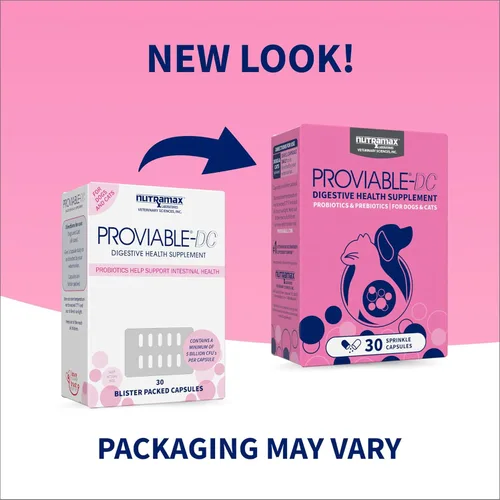 Miniatura 2 de Nutramax Proviable Probióticos para Perros y Gatos, Suplemento Diario para la Salud Digestiva con Múltiples Cepas de Bacterias, Probióticos