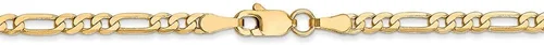 Miniatura 3 de Black Bow Jewelry - Pulsera y tobillera de cadena de Figaro de oro amarillo de 14 quilates