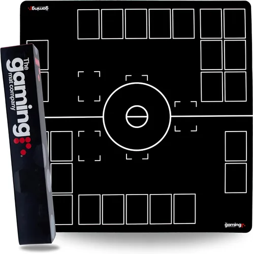 The Gaming Mat Company Tapete de juego compatible con 2 jugadores para cartas de Pokémon: 28.35 x 28.35 x 0.08 pulgadas, tapete de batalla blanco y
