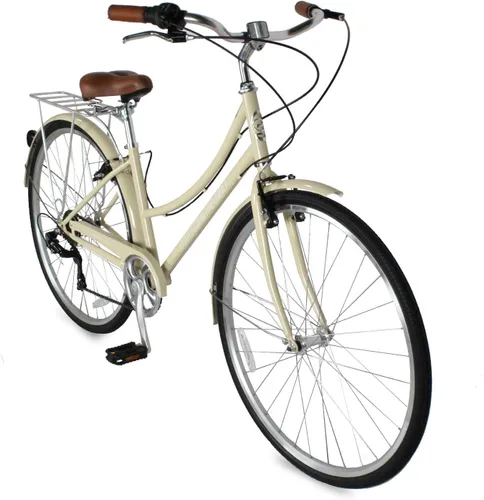 Miniatura 16 de MICARGI Bicicleta híbrida para adultos de 24/26 pulgadas, bicicleta híbrida de 1/7 velocidades para mujeres, hombres, personas mayores, bicicleta