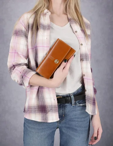 Miniatura 15 de Timberland - Cartera de piel con solapa RFID para mujer, Rojo, talla única
