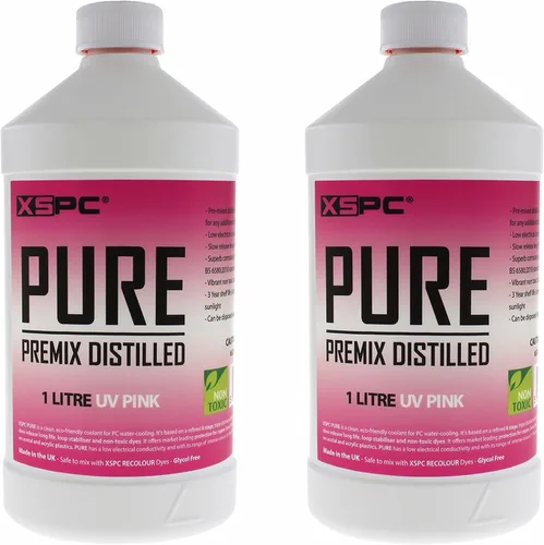 Miniatura 6 de XSPC Pure Premix - Refrigerante destilado para PC, 1 litro, transparente, paquete de 2