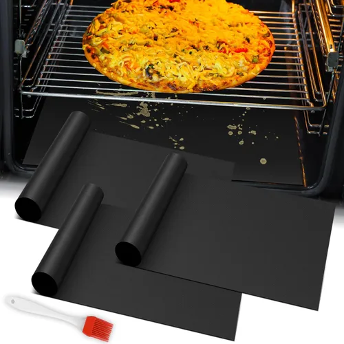 Miniatura 15 de Revestimientos para Horno para la Parte Inferior del Horno, Paquete de 2 Alfombrillas de Horno de Teflón Reutilizables Grandes Gruesas de Servicio