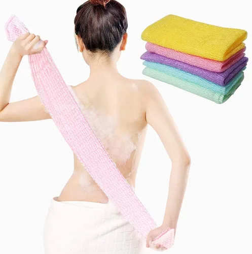 5 toallas exfoliantes, paño exfoliante japonés para la ducha, toalla de baño para la espalda, toalla de baño coreana de esponja de nailon para la