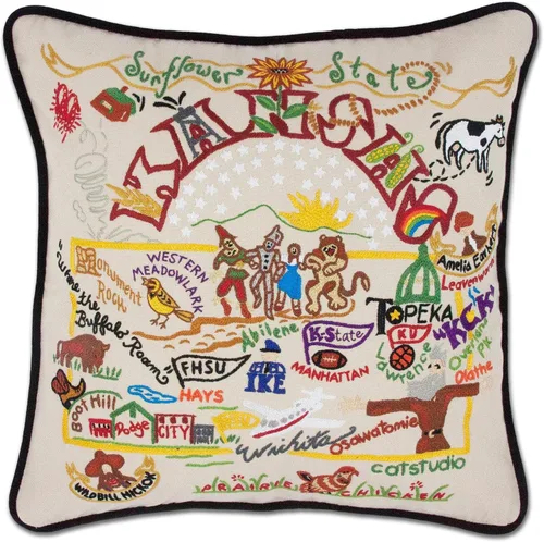 Miniatura 107 de Catstudio Almohada decorativa bordada a mano de Texas