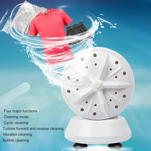 Miniatura 2 de Lavadora portátil, lavadora turbo doble de ciclo automático, lavadora ultrasónica de ahorro de energía para viajes de negocios o calcetines