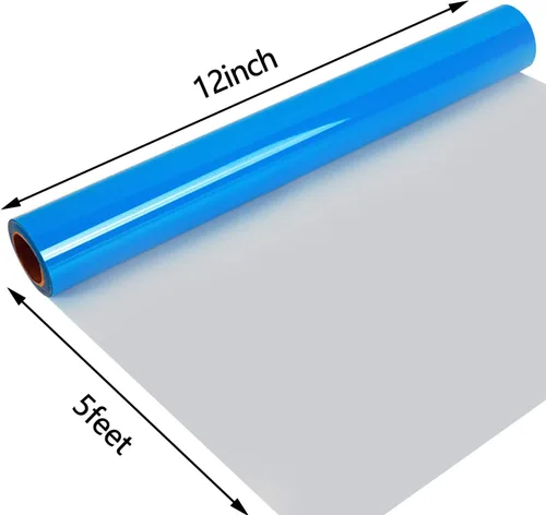 Miniatura 12 de guangyintong - Rollos de vinilo de transferencia de calor azul lago HTV, de 30,5 cm x 1,5 metros, vinilo para planchar para camisetas, superficie