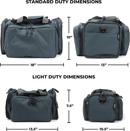 Miniatura 6 de OSAGE RIVER Bolsa táctica con bolsas extraíbles para pistola, bolsa de lona para munición, tiro, caza o viajes Gunmetal Grey