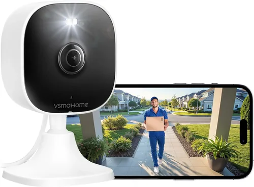 Cámaras de 4MP para seguridad en el hogar con audio y video, cámara de seguridad interior para monitor de bebé, cámaras exteriores de 0.08 oz/0.18