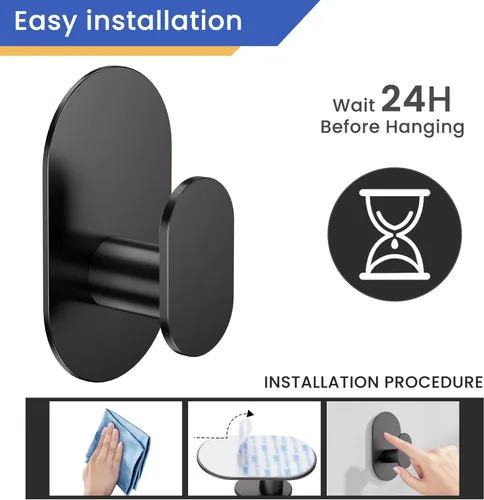 Miniatura 8 de Aikzik Ganchos Adhesivos, Ganchos de Pared Extra Fuertes de Servicio Pesado de 26 Libras para Colgar Abrigo, Bata, Toalla, Correas y Collares