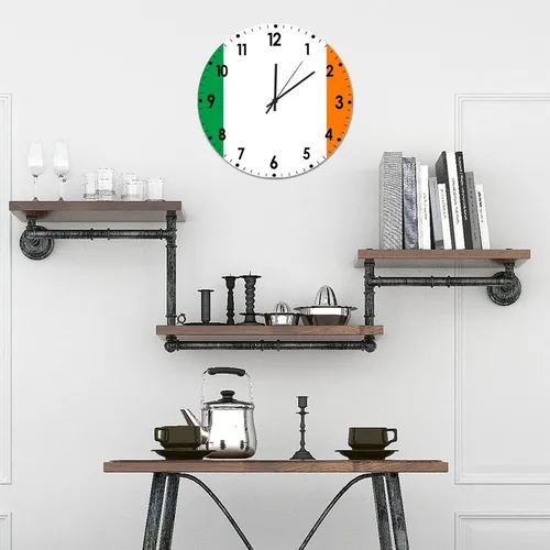 Miniatura 317 de Cheyan Reloj de pared con bandera de Canadá de 12 pulgadas, silencioso, sin tictac, de PVC, funciona con pilas, reloj redondo decorativo, regalo