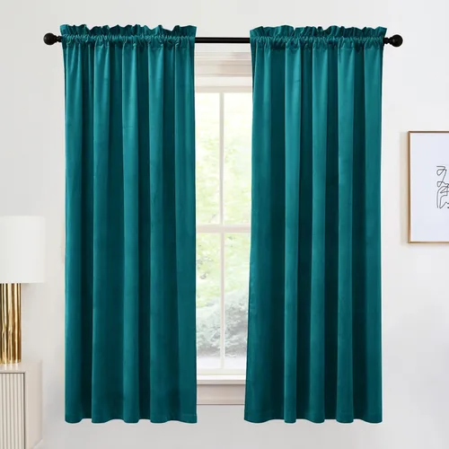 Miniatura 53 de RYB HOME Cortinas de terciopelo verde oliva de 72 pulgadas de largo, cortinas opacas con aislamiento térmico, tratamiento de ventana, decoración