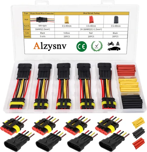 Miniatura 3 de Kit de conectores eléctricos automotrices 3 pines impermeables conectores de cables eléctricos conectores de terminales de batería, enchufe de cable