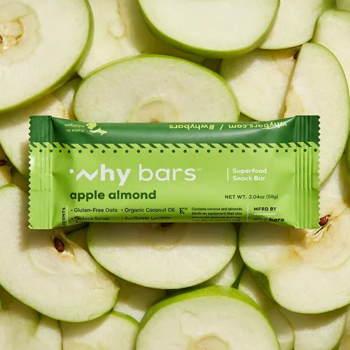 Miniatura 3 de Barras de proteínas, almendra de manzana, barras de 2.04 onzas (paquete de 12 barras de proteínas) – Barra de proteínas, superalimento, sin gluten