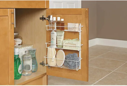 Miniatura 3 de ClosetMaid Organizador ajustable de 3 estantes para especias, almacenamiento de despensa de cocina para puerta de armario o montaje en pared