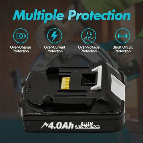 Miniatura 2 de Bonadget Paquete de 1 batería y cargador 4.0Ah BL1815 de 18 V para Makita 18V para cargador de batería de 18 voltios BL1830 BL1850B BL1840B BL1820