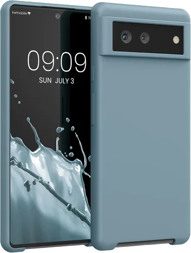 Miniatura 261 de kwmobile Funda Compatible con Google Pixel 6 Pro - Funda de teléfono de silicona TPU con acabado suave - Azul Arrecife