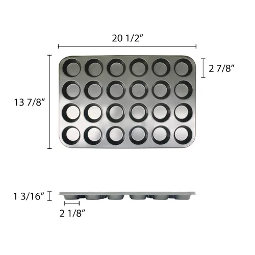 Miniatura 2 de Thunder Group SLKMP024 - Molde para magdalenas de 24 tazas, antiadherente, 0.016 in